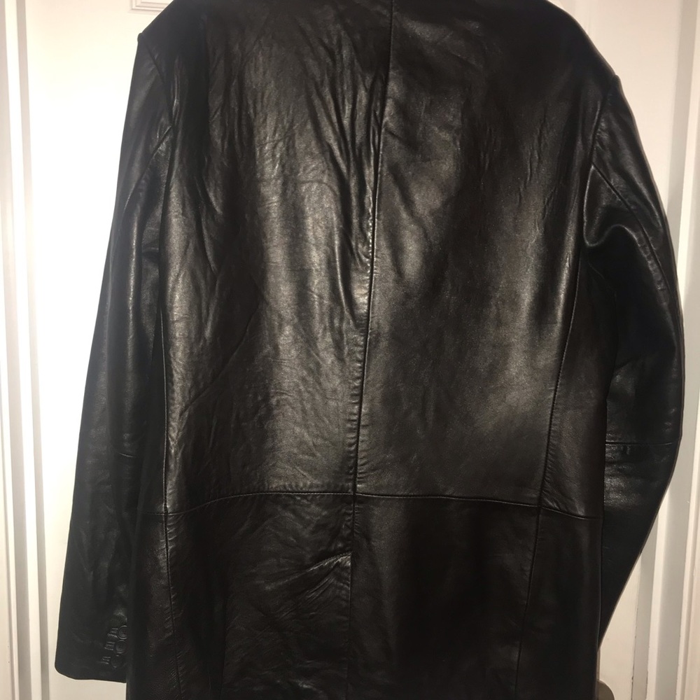 Male Black Leather Jacket - Picture 6 of 8